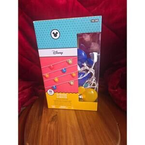 Disney Mickey Mouse String Light Set Bright Summer Colors Indoor Outdoor